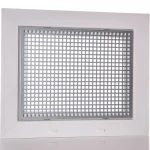 Kellerfenster Dreh /-Kipp KF-98 weiß mit Schutzgitter Außenansicht
